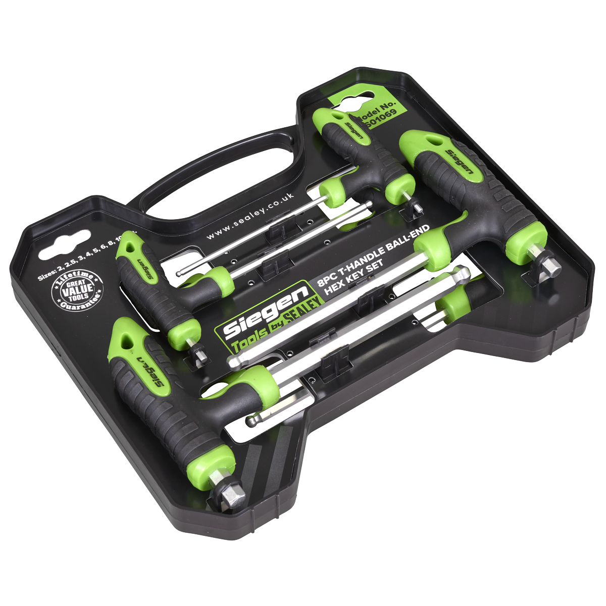 T-Handle Ball-End Hex Key Set 8pc S01069