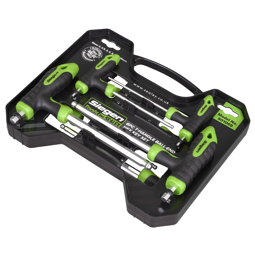 T-Handle Ball-End Hex Key Set 8pc S01069