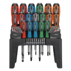 Hammer-Thru Screwdriver, Hex Key & Bit Set 44pc S01106