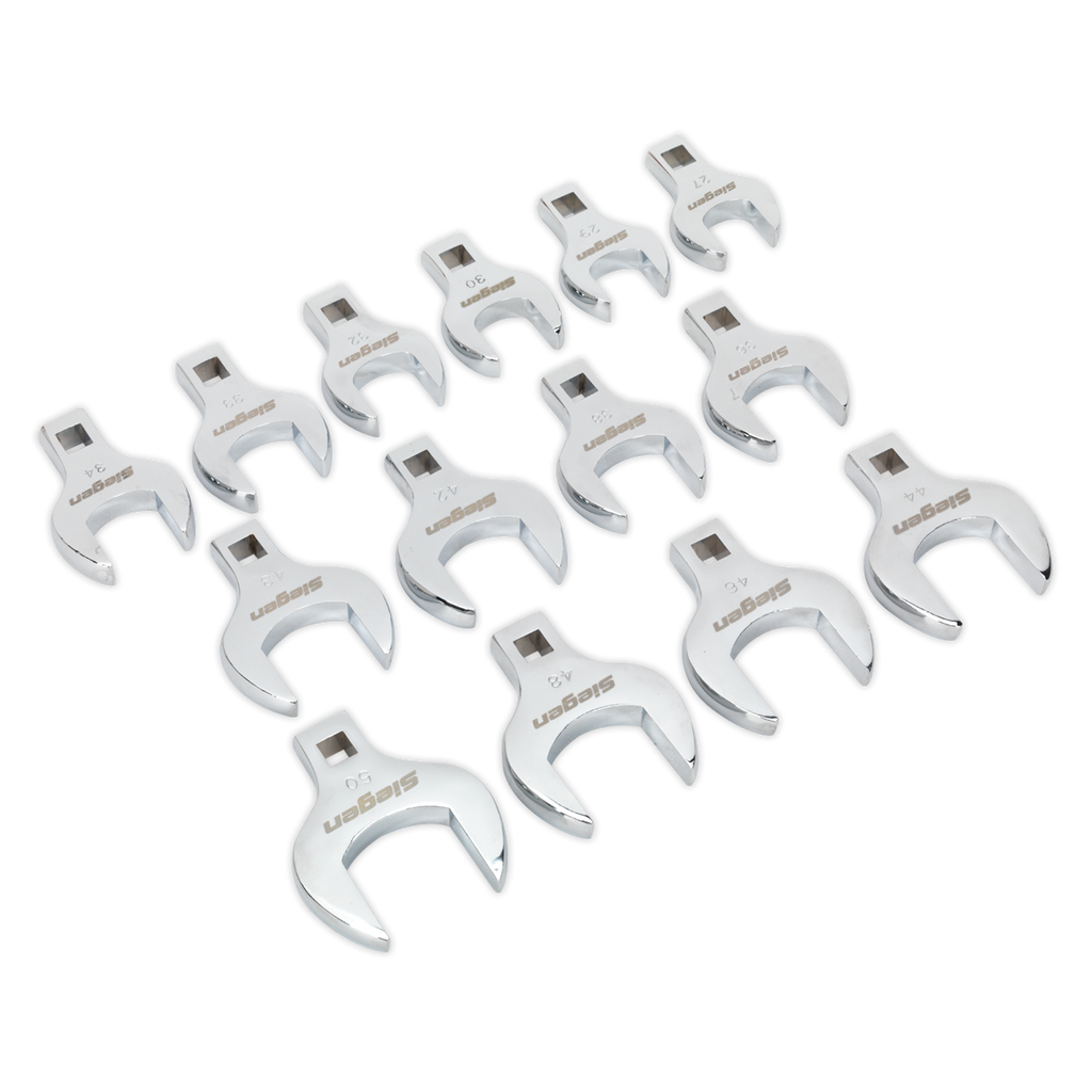 Crow's Foot Open End Spanner Set 1/2"Sq Drive 14pc S01109
