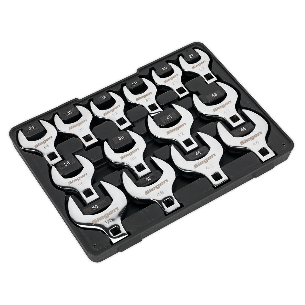 Crow's Foot Open End Spanner Set 1/2"Sq Drive 14pc S01109
