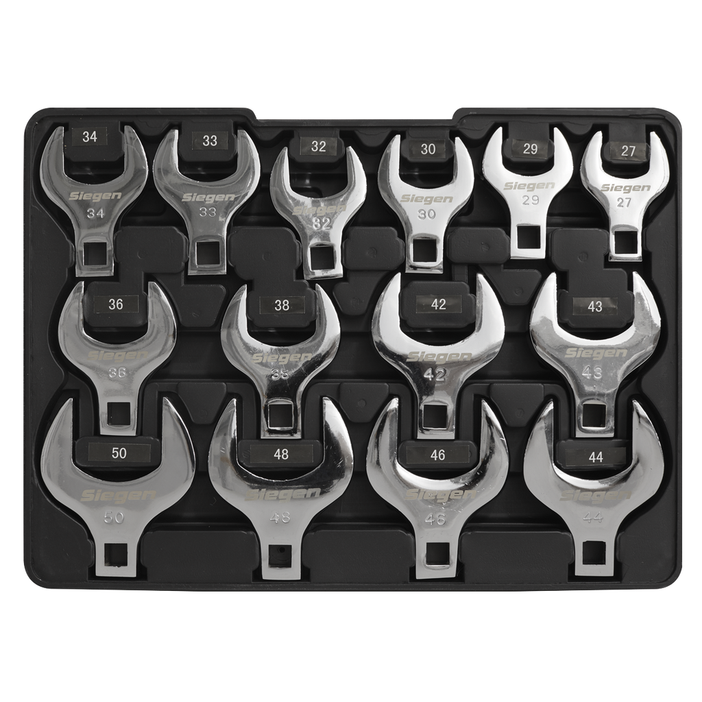 Crow's Foot Open End Spanner Set 1/2"Sq Drive 14pc S01109