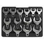 Crow's Foot Open End Spanner Set 1/2"Sq Drive 14pc S01109