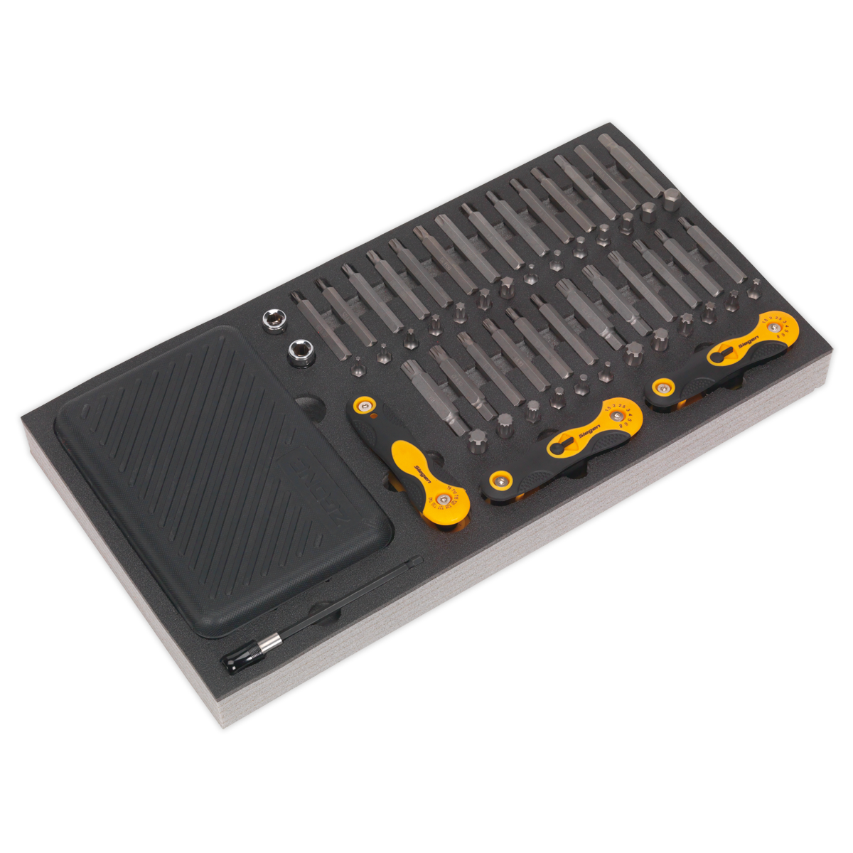Specialised Bit Set & Folding Hex Keys with Tool Tray 192pc S01126