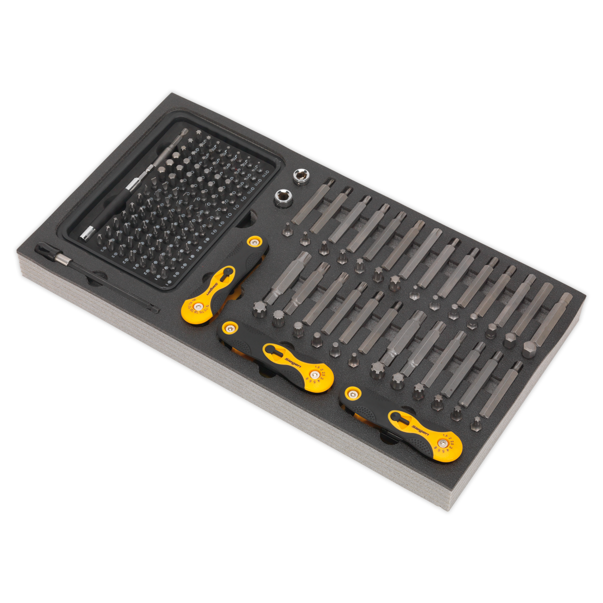 Specialised Bit Set & Folding Hex Keys with Tool Tray 192pc S01126