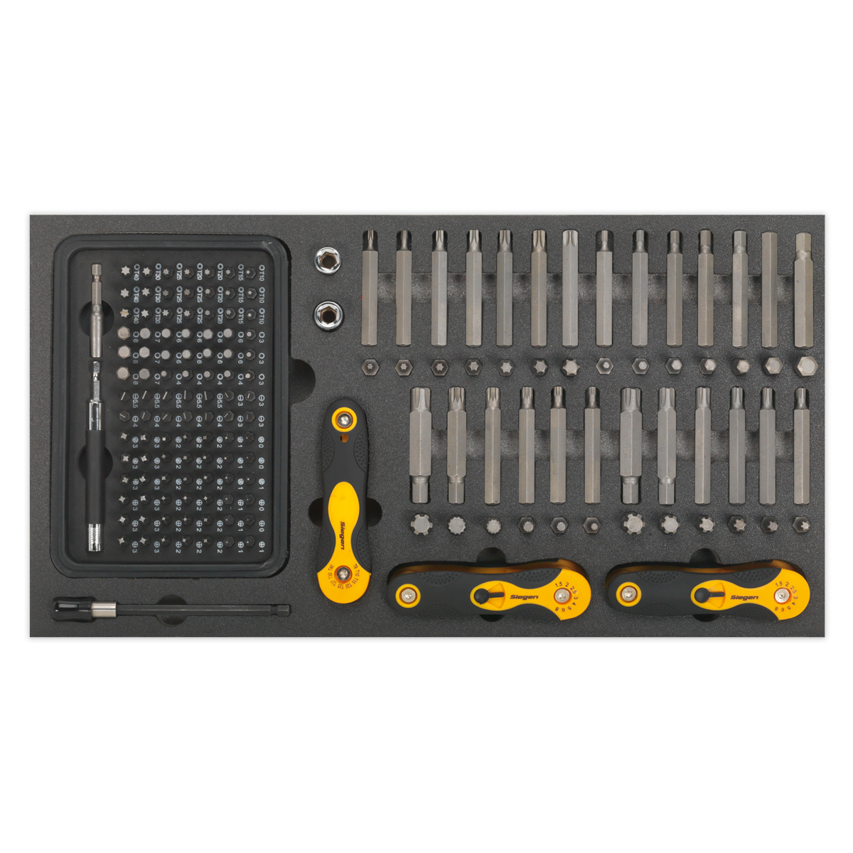 Specialised Bit Set & Folding Hex Keys with Tool Tray 192pc S01126