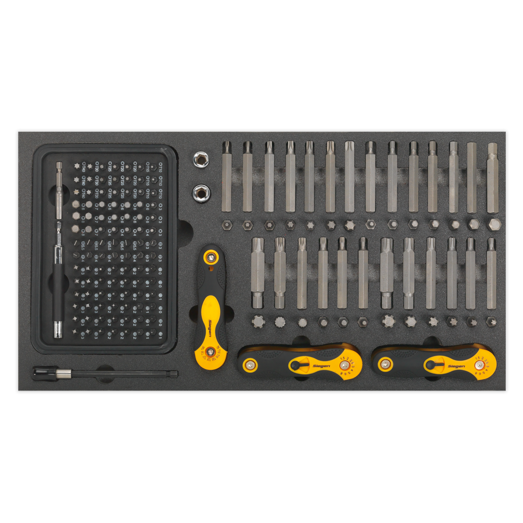 Specialised Bit Set & Folding Hex Keys with Tool Tray 192pc S01126