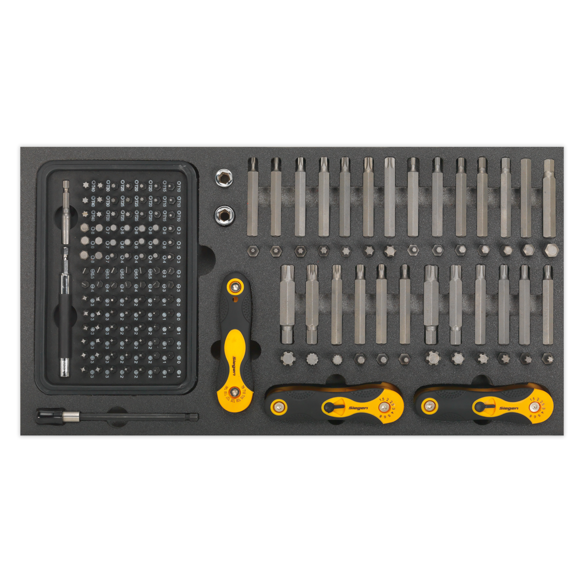 Specialised Bit Set & Folding Hex Keys with Tool Tray 192pc S01126