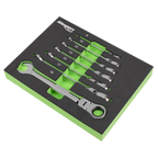 Combination Flexi-Head Ratchet Spanner Set 7pc S01143