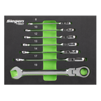 Combination Flexi-Head Ratchet Spanner Set 7pc S01143