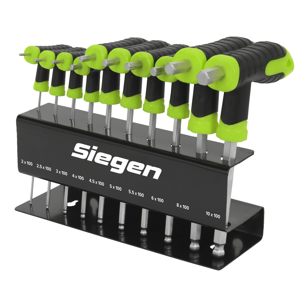 T-Handle Ball-End Hex Key Set 10pc S01150