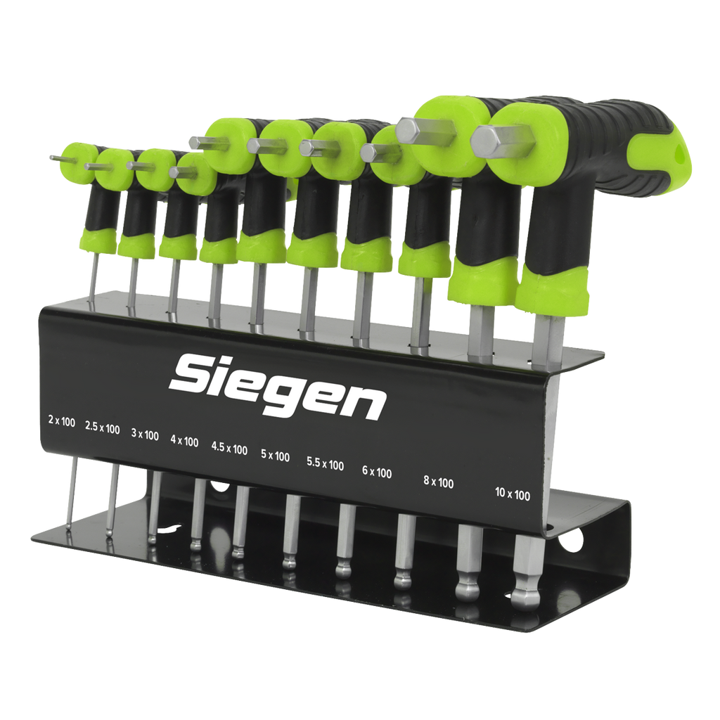 T-Handle Ball-End Hex Key Set 10pc S01150