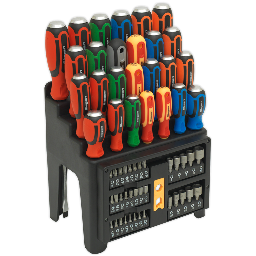 Hammer-Thru Screwdriver, Bit & Nut Driver Set 61pc S01153