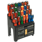 Hammer-Thru Screwdriver, Bit & Nut Driver Set 61pc S01153