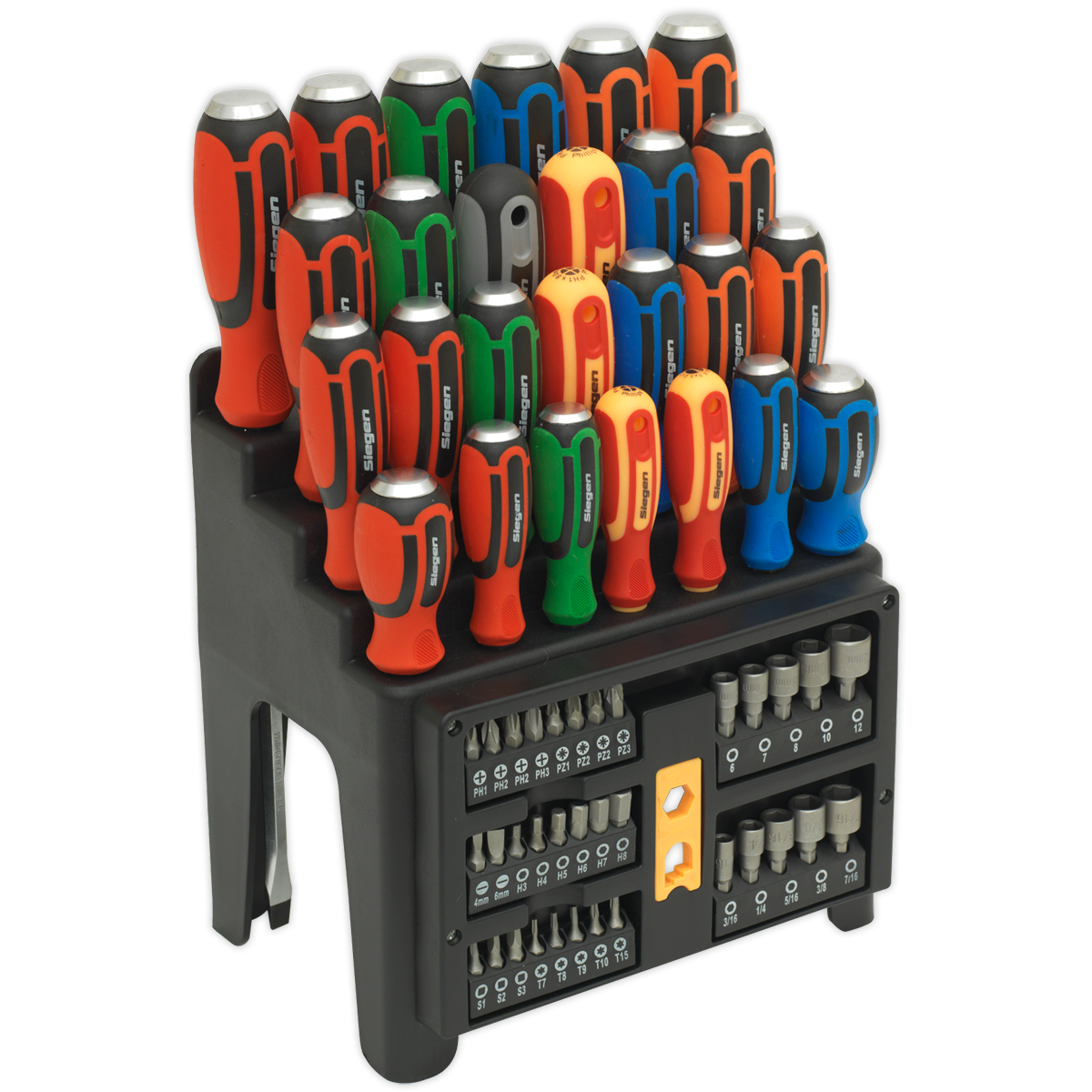 Hammer-Thru Screwdriver, Bit & Nut Driver Set 61pc S01153