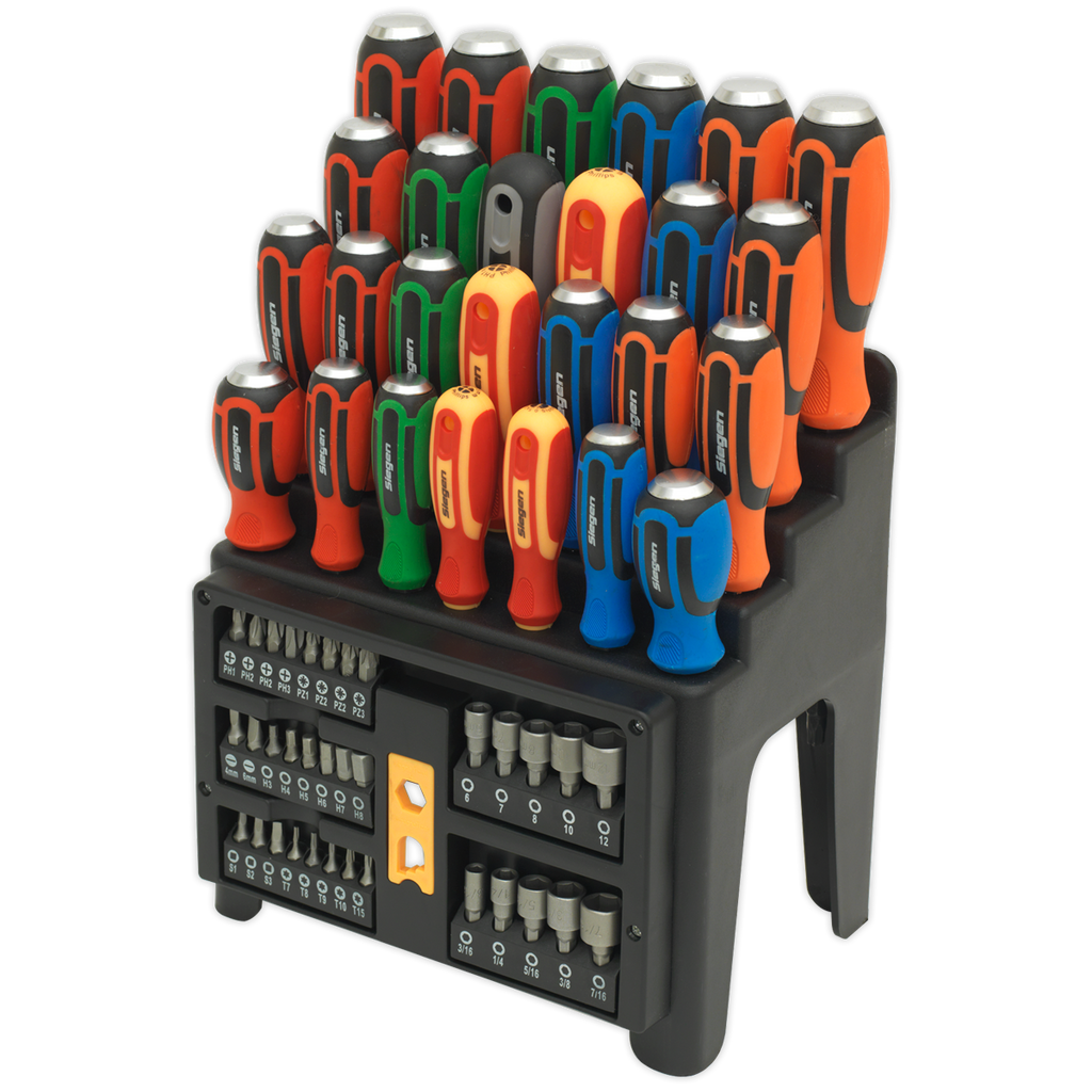 Hammer-Thru Screwdriver, Bit & Nut Driver Set 61pc S01153