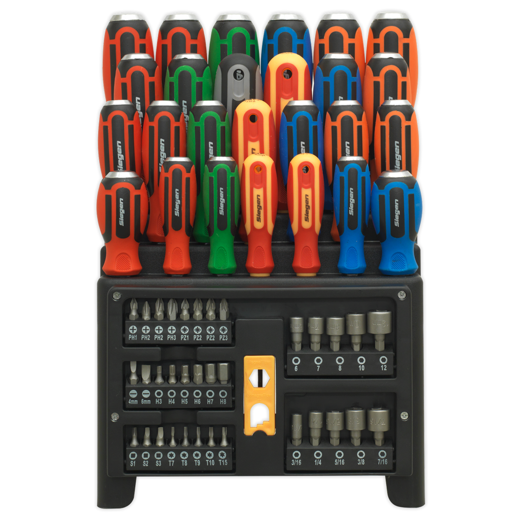 Hammer-Thru Screwdriver, Bit & Nut Driver Set 61pc S01153