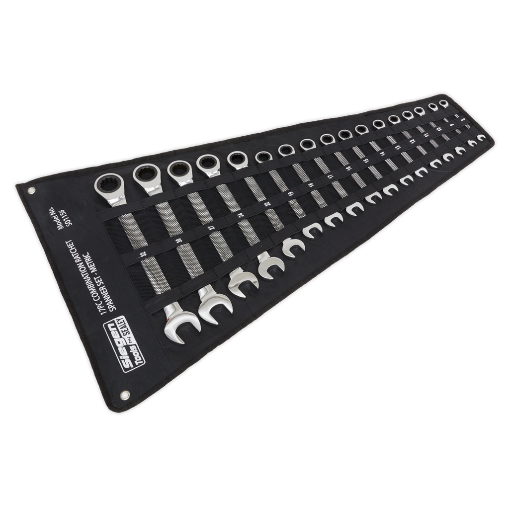Combination Ratchet Spanner Set 17pc S01156