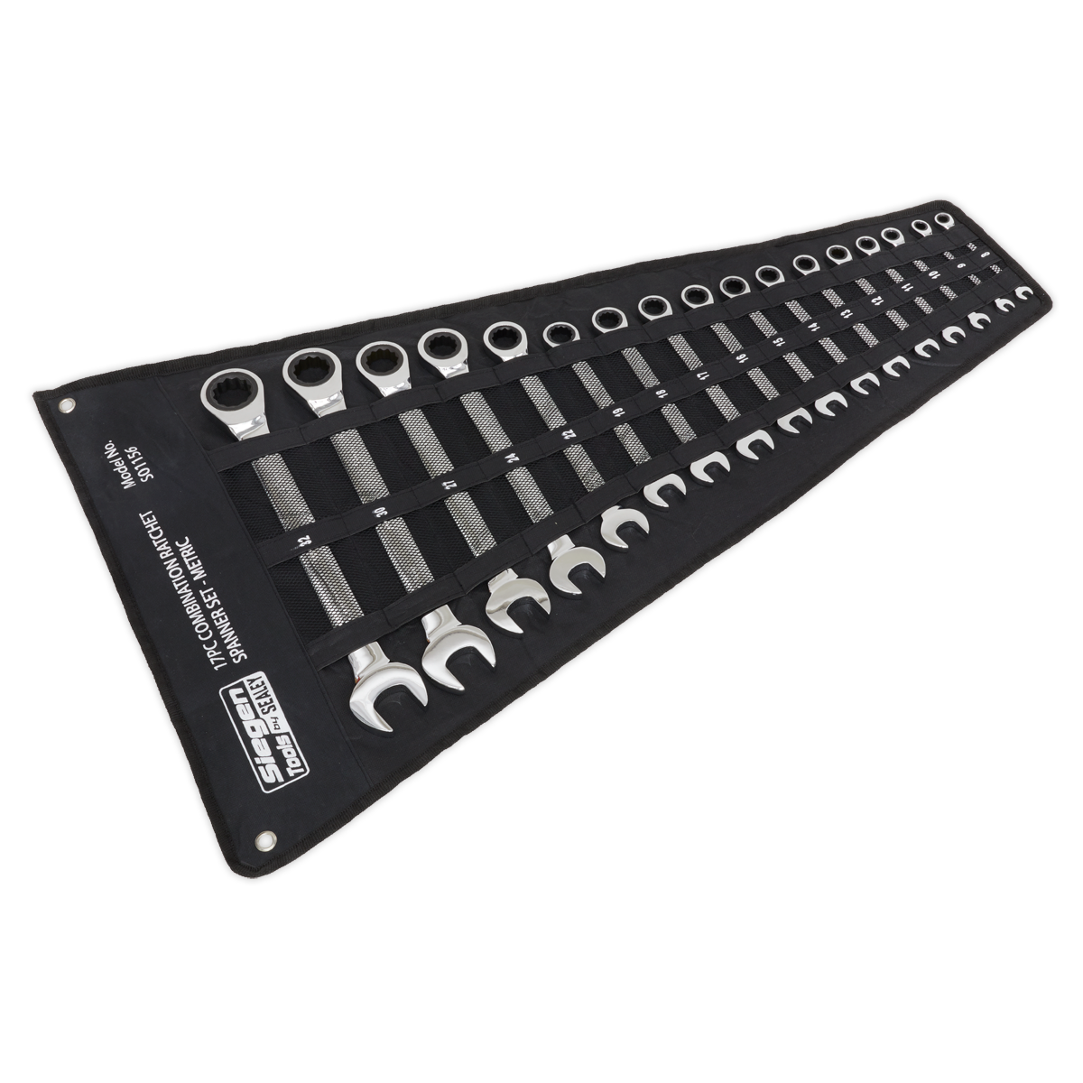 Combination Ratchet Spanner Set 17pc S01156