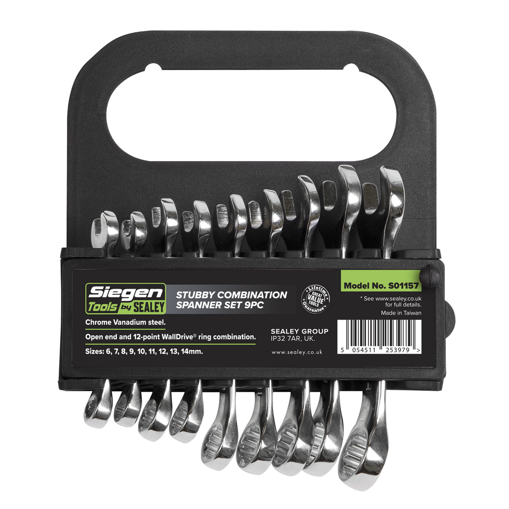 Stubby Combination Spanner Set 9pc S01157