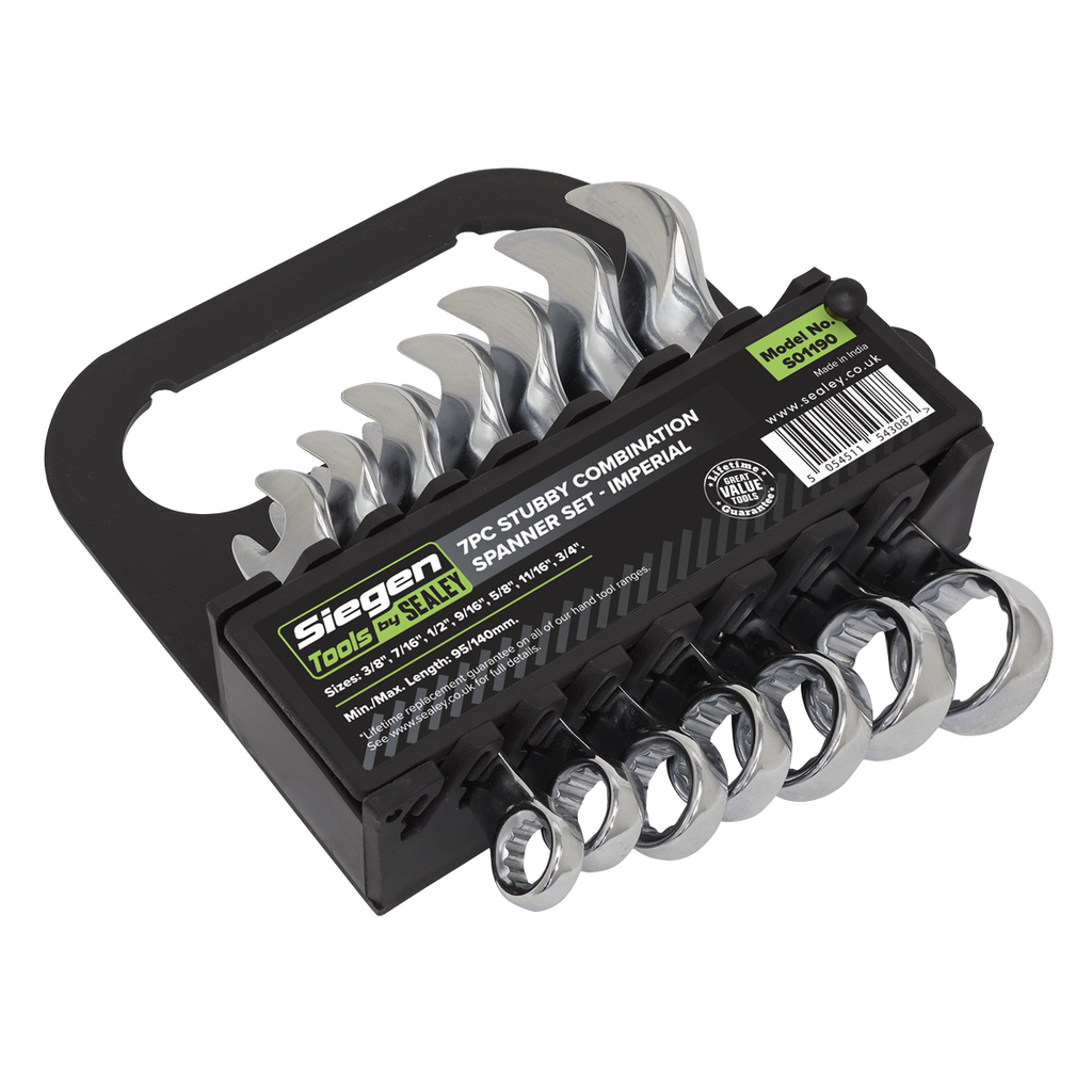 Imperial Stubby Combination Spanner Set 7pc S01190
