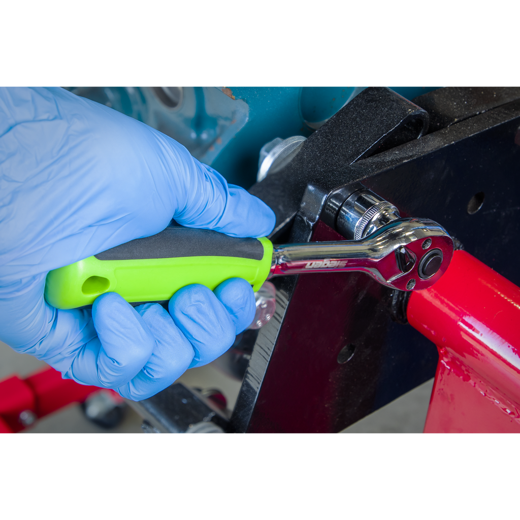 Pear-Head Ratchet Wrench with Flip Reverse 3/8"Sq Drive S01201