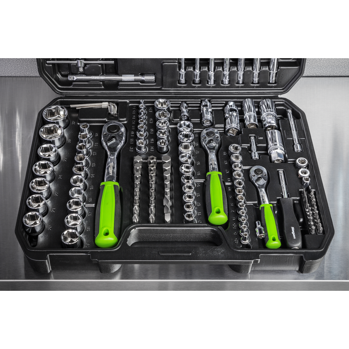 Socket Set 1/4", 3/8" & 1/2"Sq Drive 171pc S01211