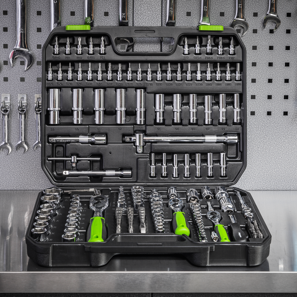 Socket Set 1/4", 3/8" & 1/2"Sq Drive 171pc S01211