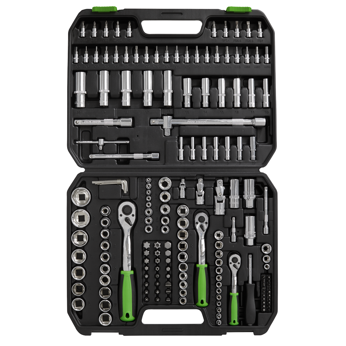 Socket Set 1/4", 3/8" & 1/2"Sq Drive 171pc S01211