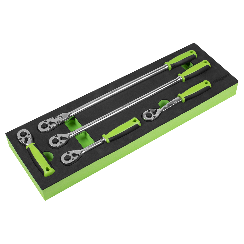 Ratchet Wrench Set with Flip Reverse 3/8"Sq Drive 5pc S01230