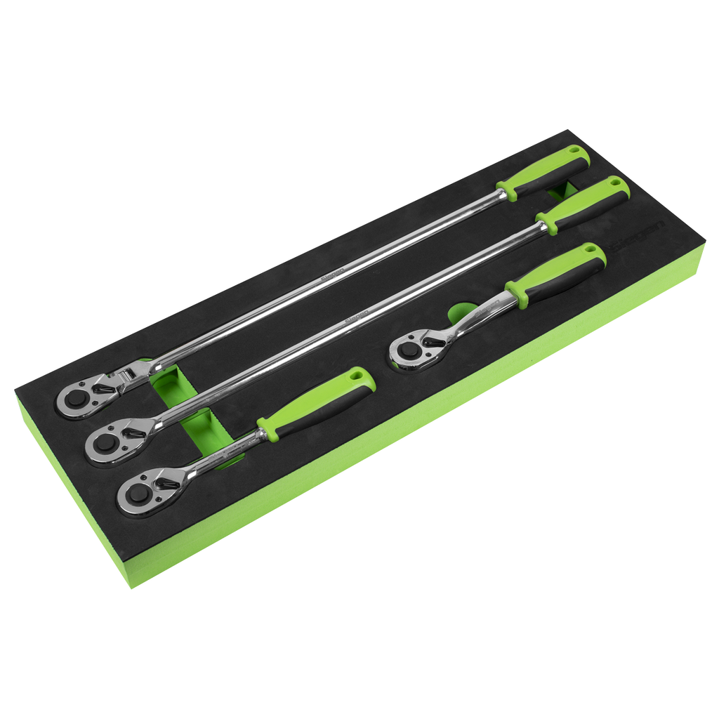 Ratchet Wrench Set with Flip Reverse 1/2"Sq Drive 4pc S01231