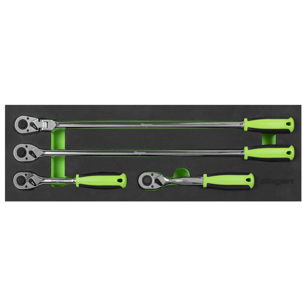 Ratchet Wrench Set with Flip Reverse 1/2"Sq Drive 4pc S01231