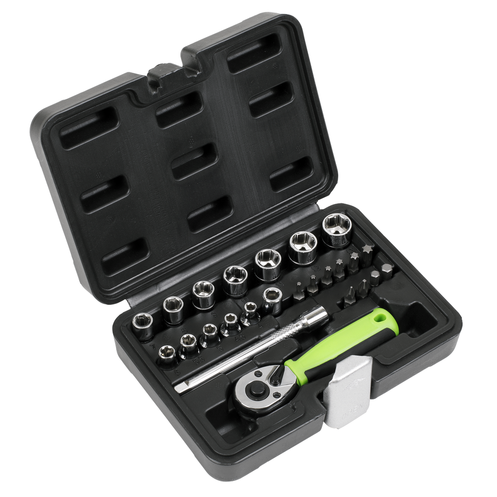 Socket Set 1/4"Sq Drive 25pc S01233