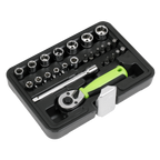 Socket Set 1/4"Sq Drive 25pc S01233