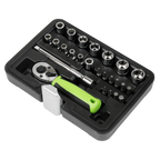 Socket Set 1/4"Sq Drive 25pc S01233