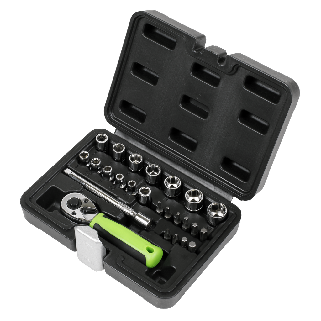 Socket Set 1/4"Sq Drive 25pc S01233