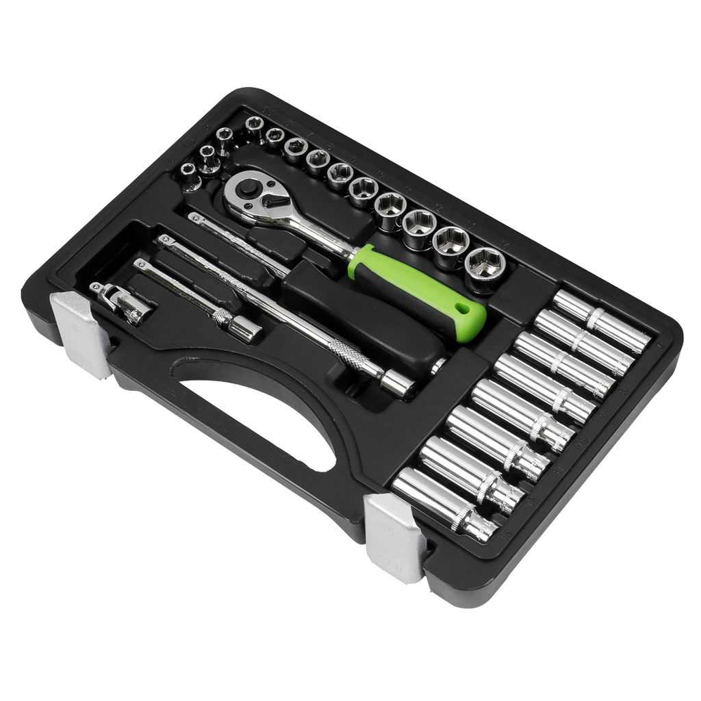 Socket Set 1/4"Sq Drive 26pc S01234