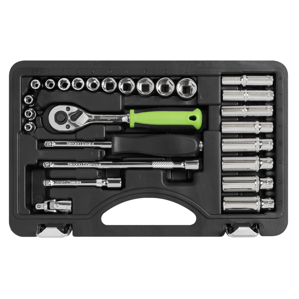 Socket Set 1/4"Sq Drive 26pc S01234