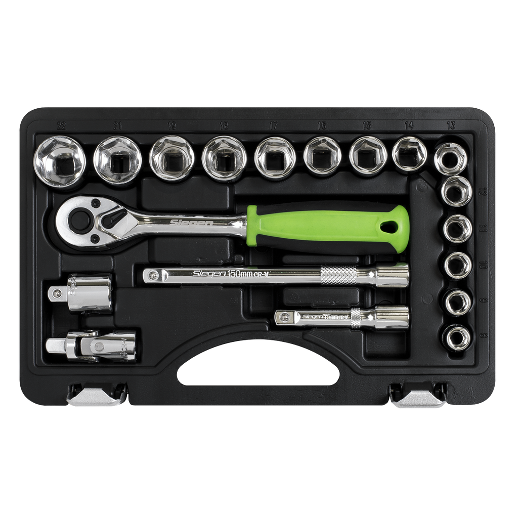 Socket Set 3/8"Sq Drive 19pc S01235