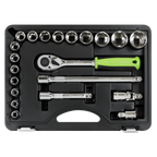 Socket Set 1/2"Sq Drive 21pc S01237
