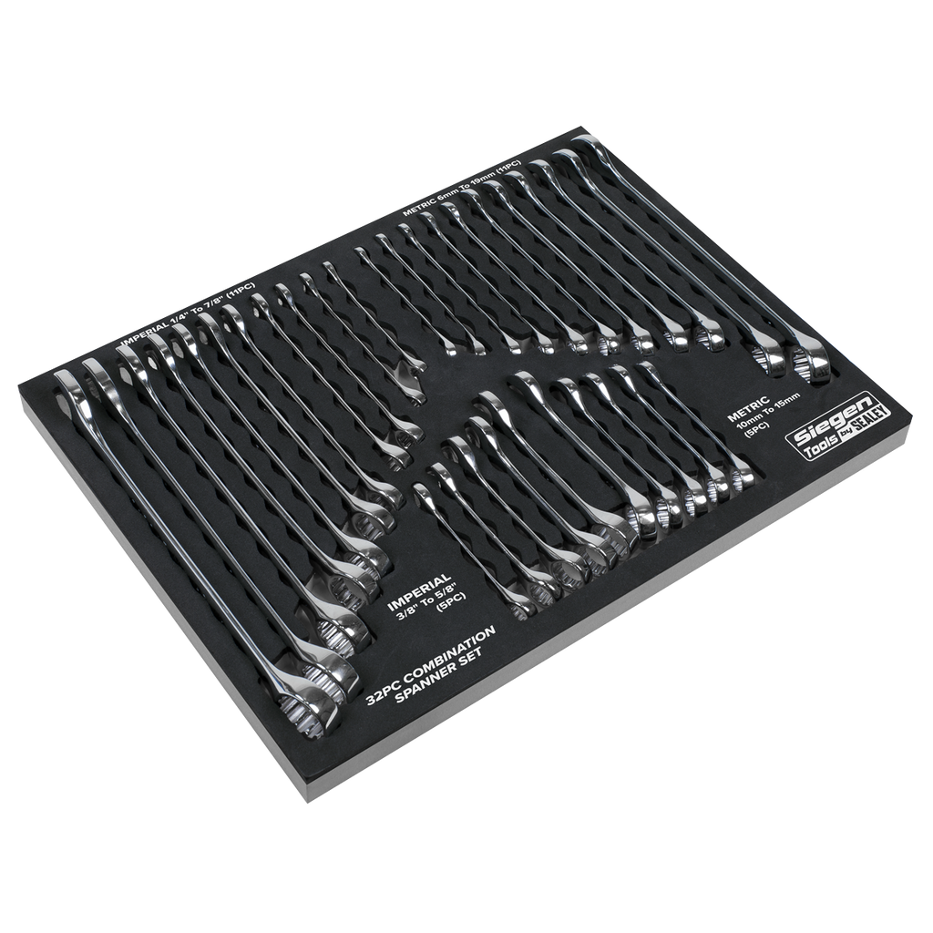Metric/Imperial Combination Spanner Set 32pc S01239