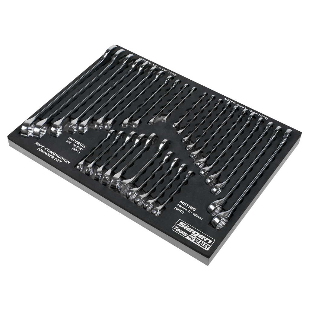 Metric/Imperial Combination Spanner Set 32pc S01239