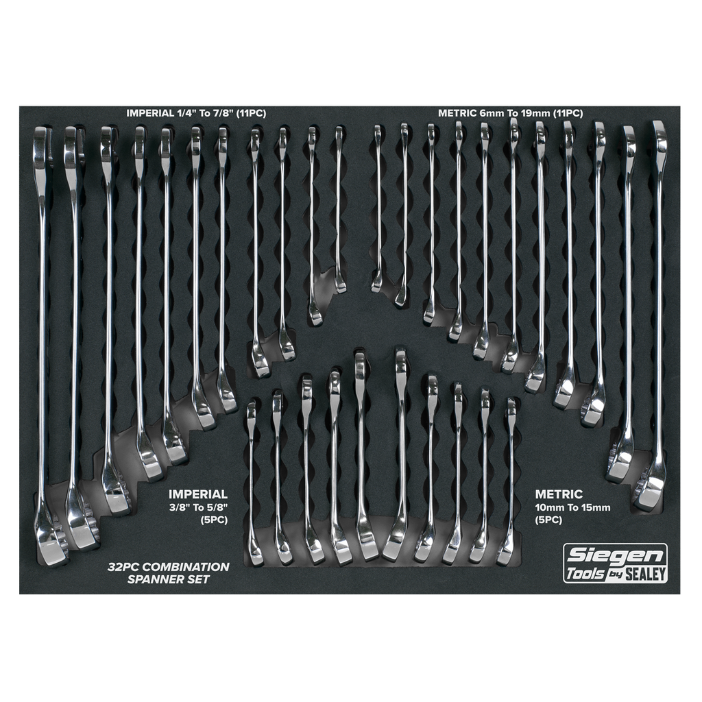 Metric/Imperial Combination Spanner Set 32pc S01239