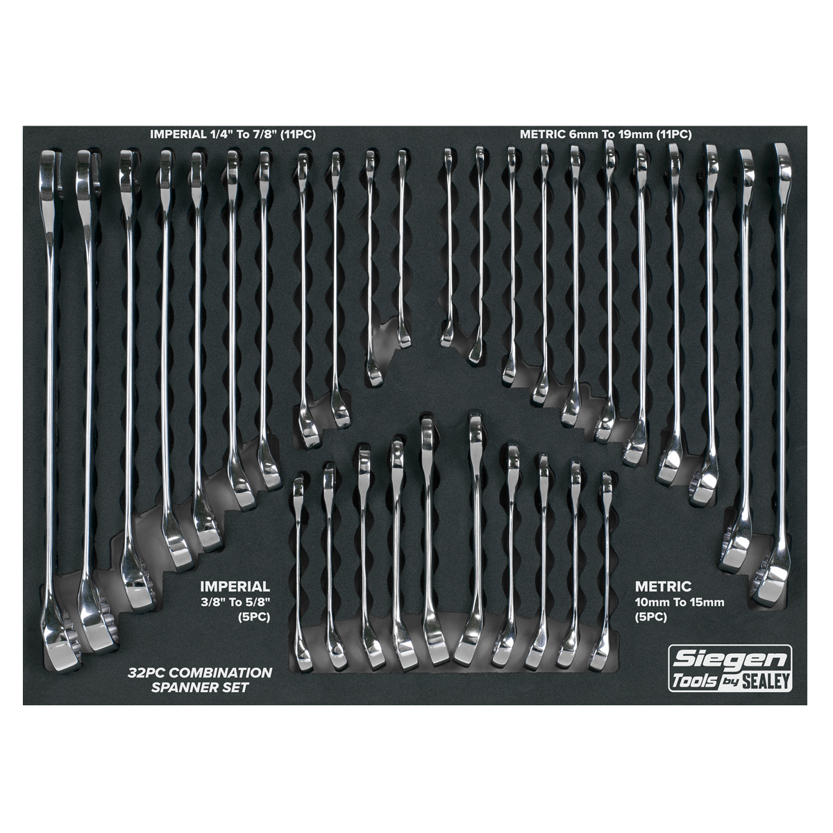 Metric/Imperial Combination Spanner Set 32pc S01239