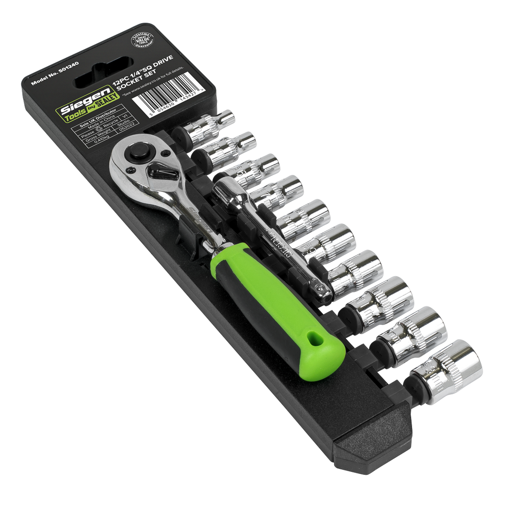 Socket Set 1/4"Sq Drive 12pc S01240