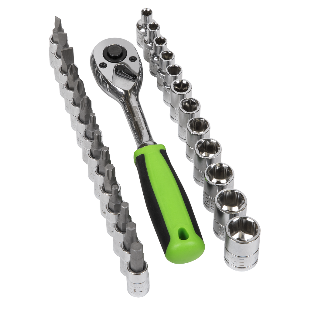 Socket & Socket Bit Set 1/4"Sq Drive 27pc S01241