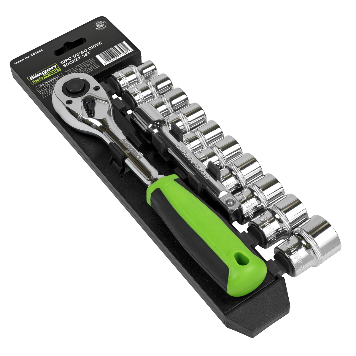 Socket Set 1/2"Sq Drive 12pc S01244