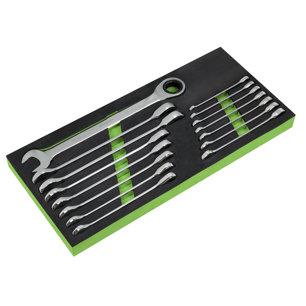 Combination Ratchet Spanner Set 15pc S01247