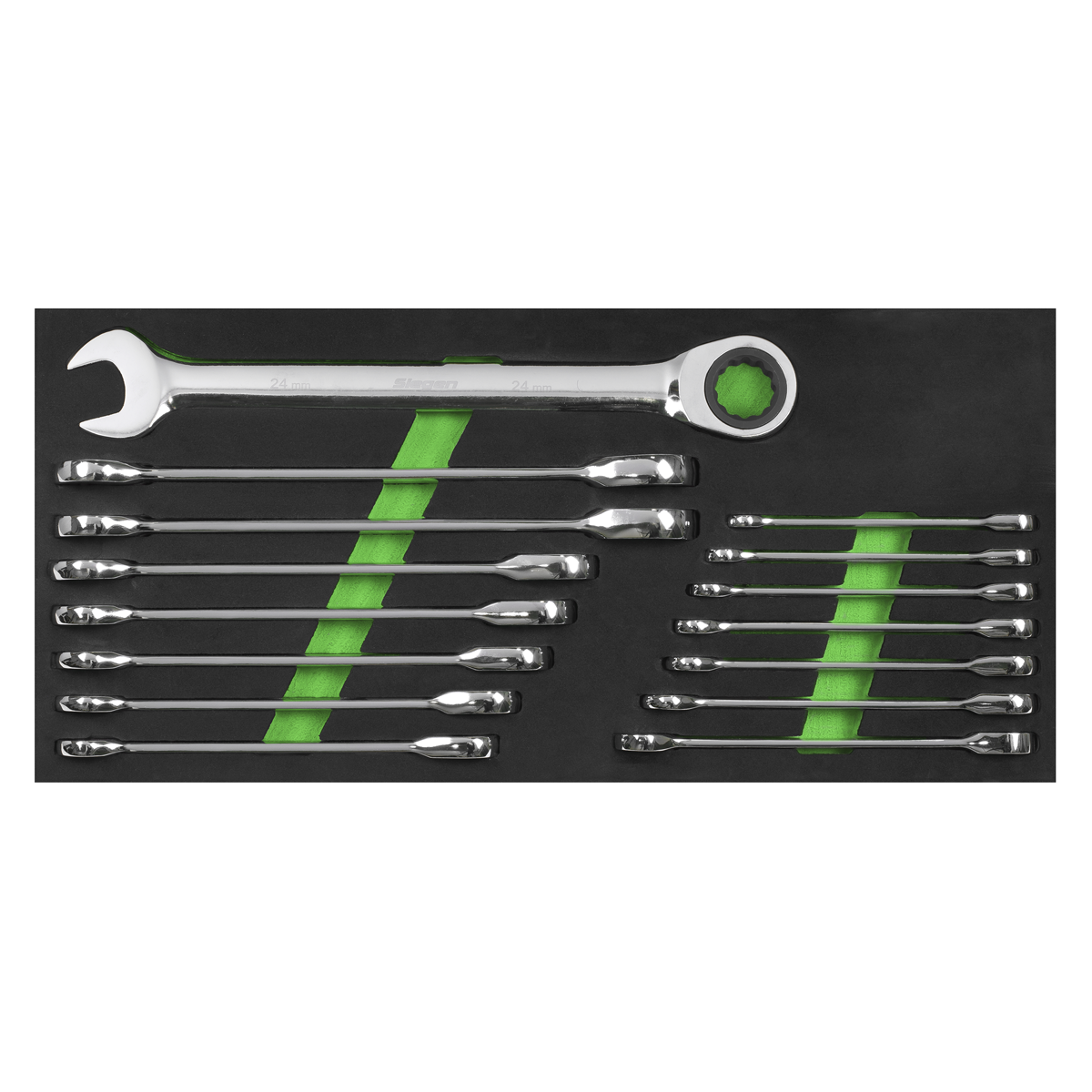 Combination Ratchet Spanner Set 15pc S01247