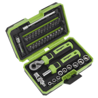 Socket & Bit Set 1/4"Sq Drive 38pc S01255